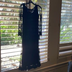 NWOT Nina Kendosa Boho Black dress (made in Paris)